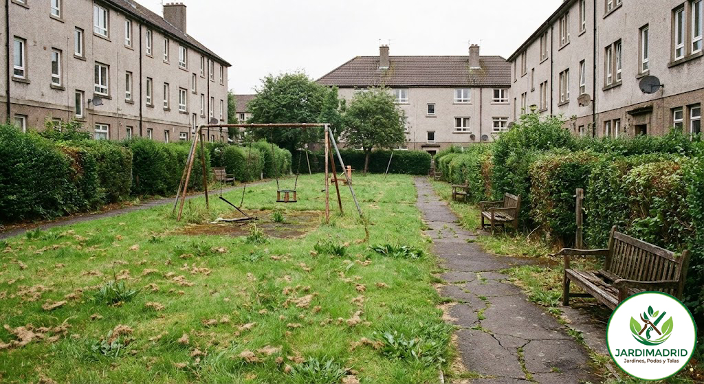 Interior de la comunidad de vecinos antes de las obras